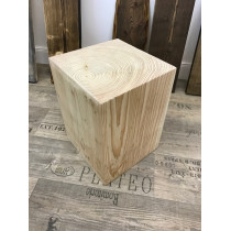 Holzblock, Holzdeko, Sitzhocker, Säule, Beistelltisch, Lärche, 55x29x29cm